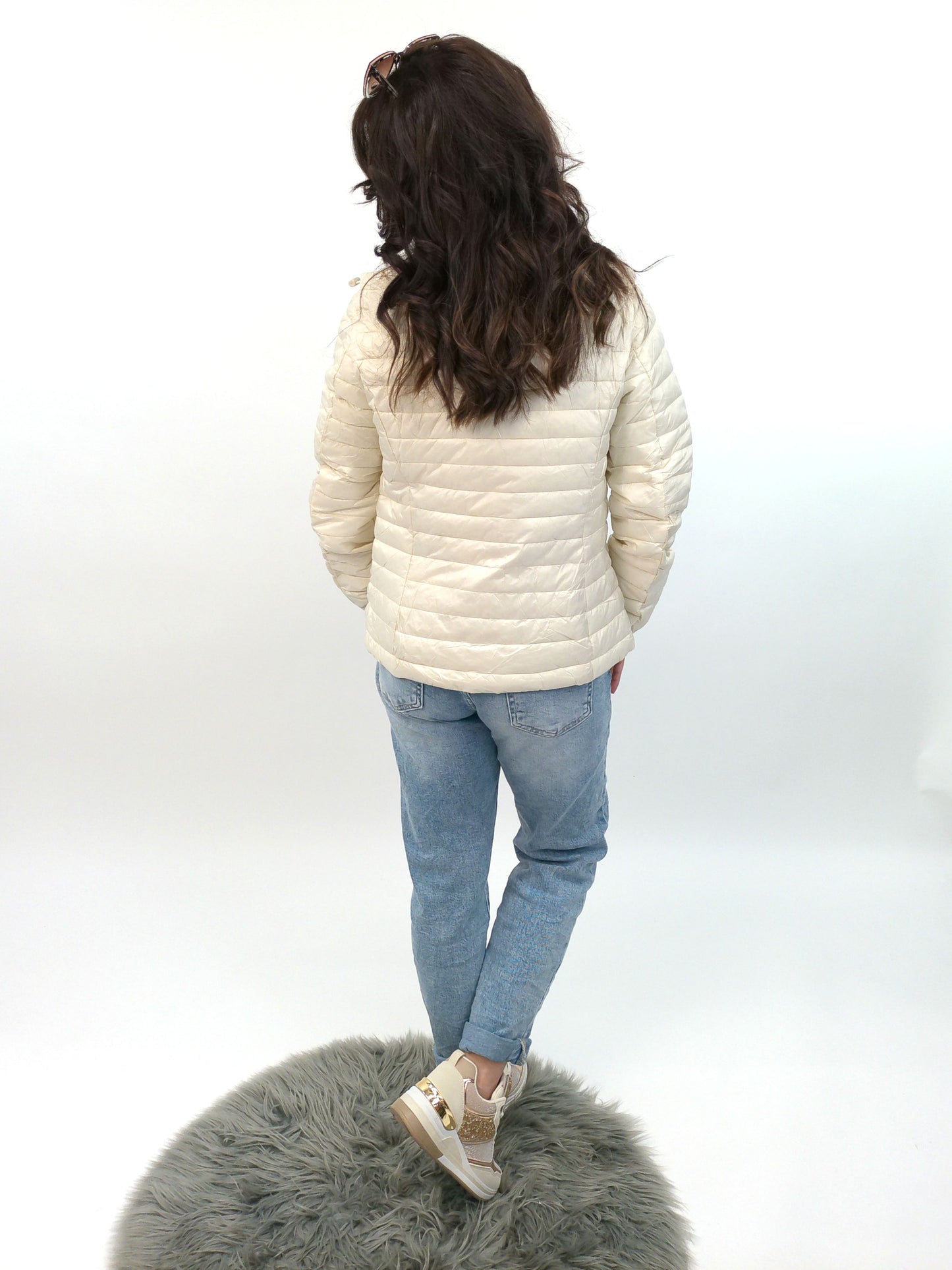 Leichtsteppjacke beige, Gr. 36-44
