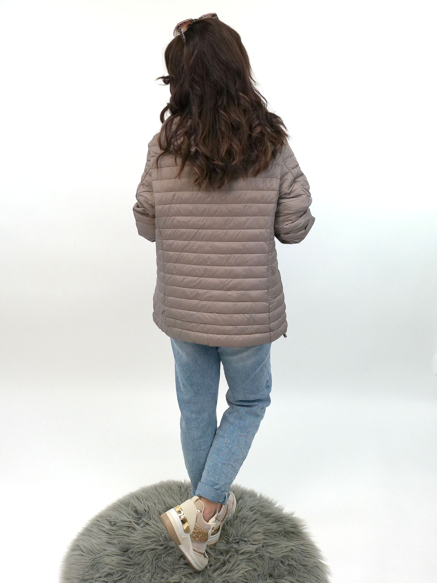Leichtsteppjacke taupe Gr. 34-44