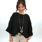 Shirt mit Kette schwarz, Gr. 38-44