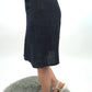 Leinenrock blau , Gr. 36-46