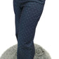 Hose weit dunkelblau glitzer, Gr. 36-44