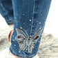 Jeans Schmetterling dunkel, Gr. 36-46