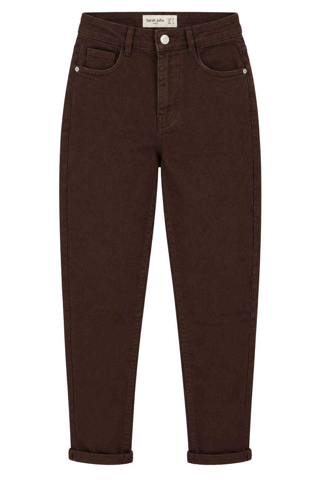 Mom-Fit Jeans "Amelie" dunkelbraun, Gr. 34-42