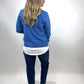 Cardigan blau, Gr. 34-40