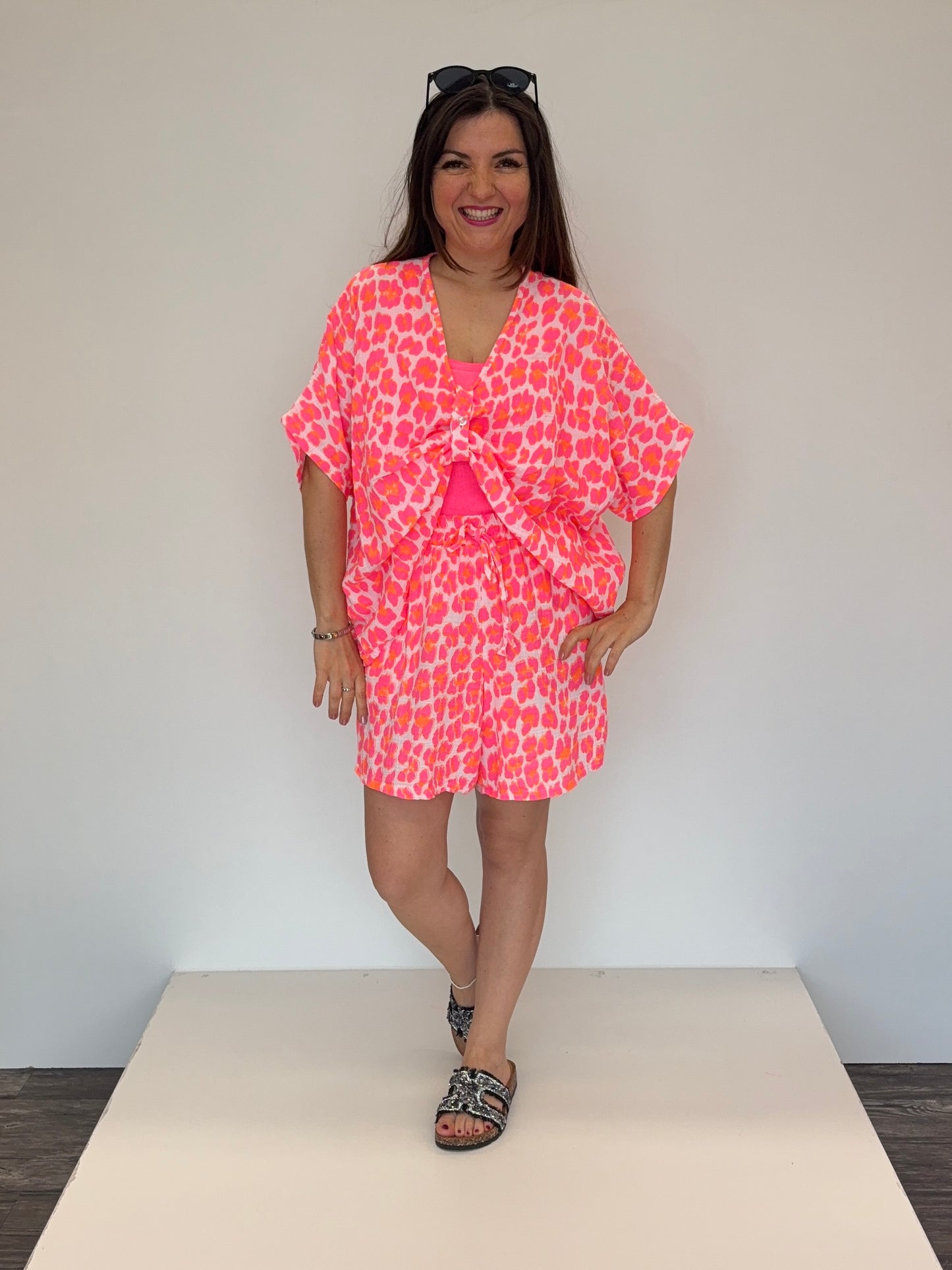 Musselinbluse Leo neon, Gr. 38-44