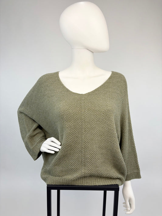 Strickpullover oliv, Gr. 36-42
