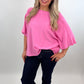 Pullover kurzarm pink, Gr. 36-44
