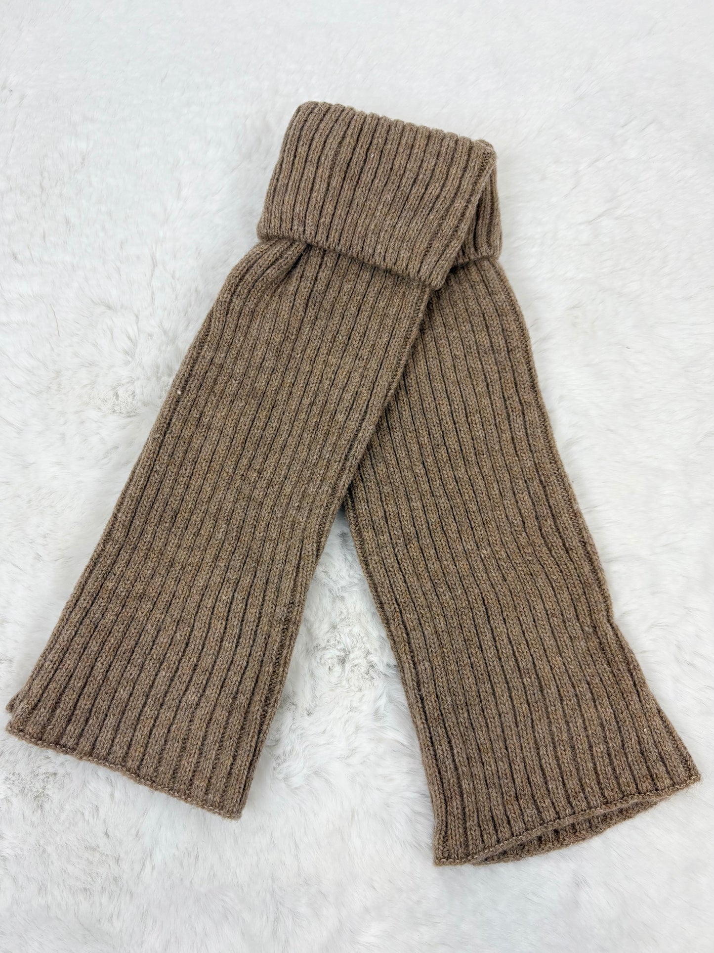 Kuschelige Strickstulpen beige