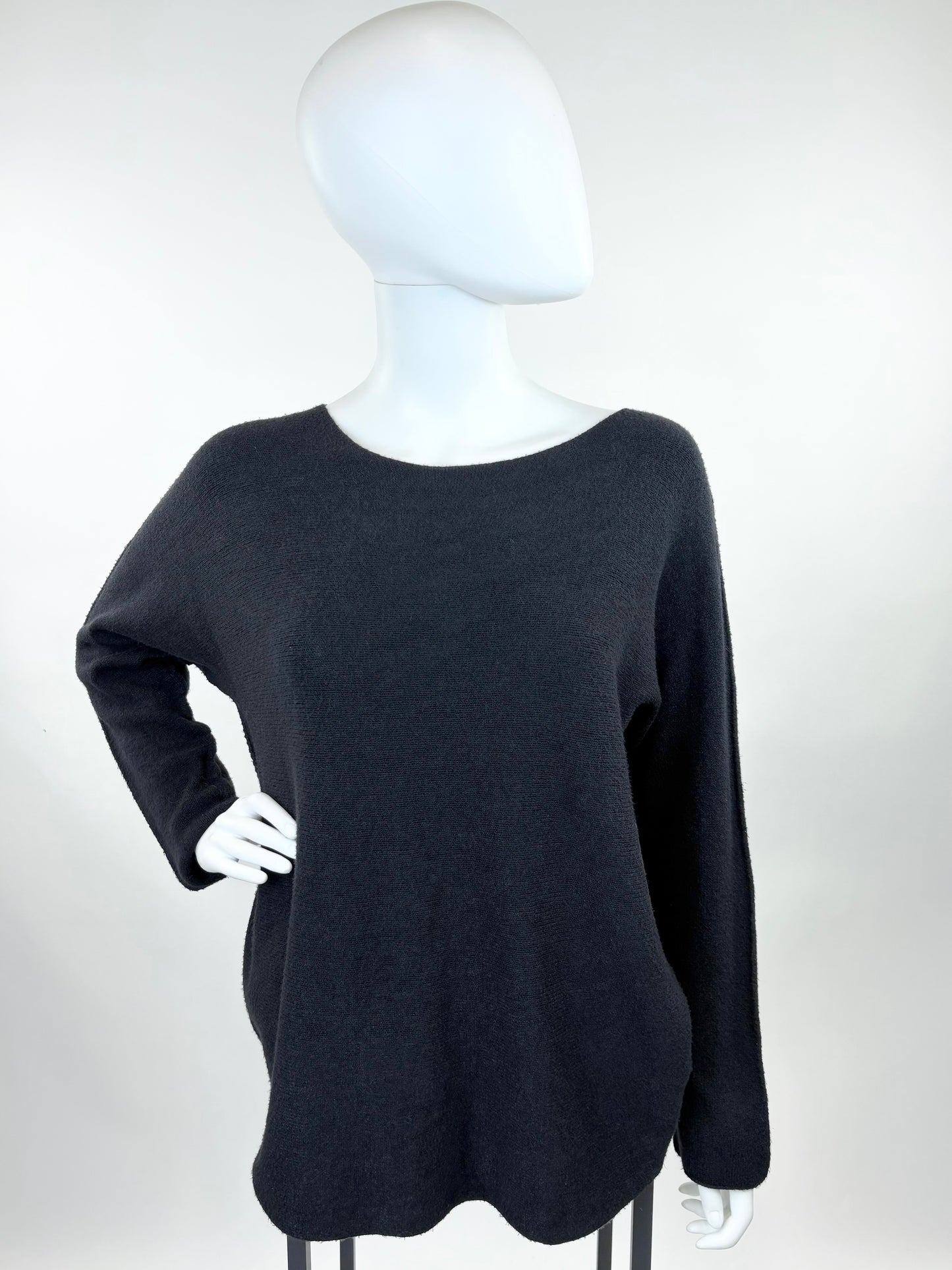 Pullover Rundhalsausschnitt schwarz , Gr. 36-42