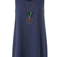 Basic Sommerkleid mit Kette dunkelblau, Gr. 36-42