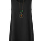 Basic Sommerkleid mit Kette schwarz, Gr. 36-42