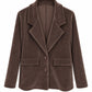 Samt-Optik Blazer "Mara" dunkelbraun, Gr. 36-46