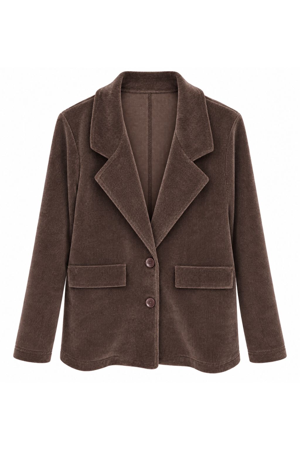 Samt-Optik Blazer "Mara" dunkelbraun, Gr. 36-46
