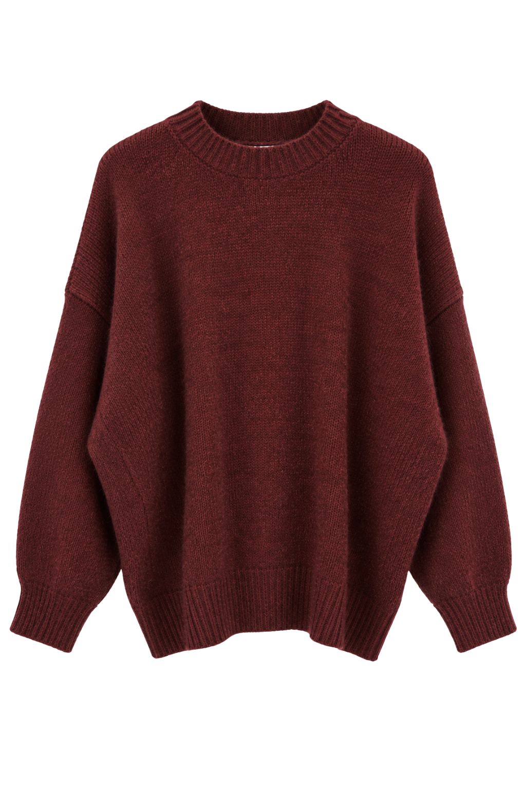 Oversize Strickpullover bordeaux, Gr. 38-44