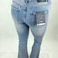 Jeans Schlag mit Glitzersteinen , Gr. 34-42