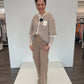 Mesh-Shirt mit Punkten beige/taupe, Gr. 34-40