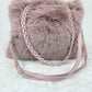 Kunstfelltasche rosa