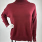 Rollkragenpullover mit Spitzen-Details bordeaux, Gr. 36-40