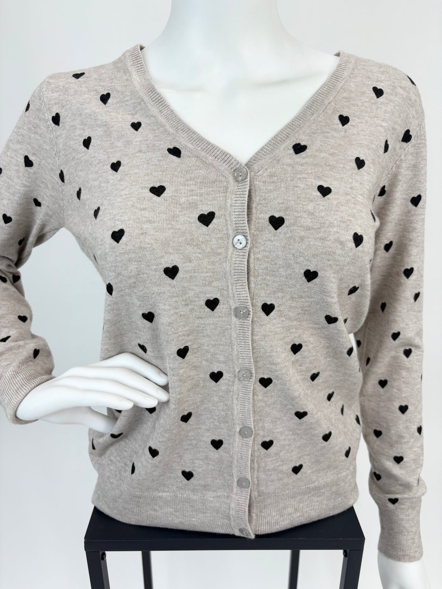 Cardigan Herz versch. Farben, Gr. 36-40