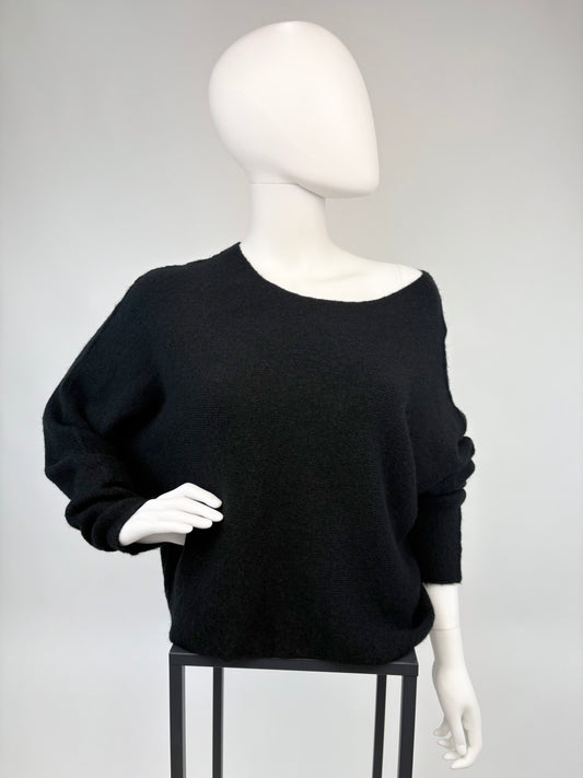 Strickpullover schwarz, Gr. 36-42