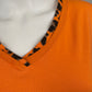 V-Neck Shirt Leo orange, Gr. 36-42