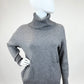 Strickpullover in Grau mit Schalkragen und Taschen , Gr. 36-42