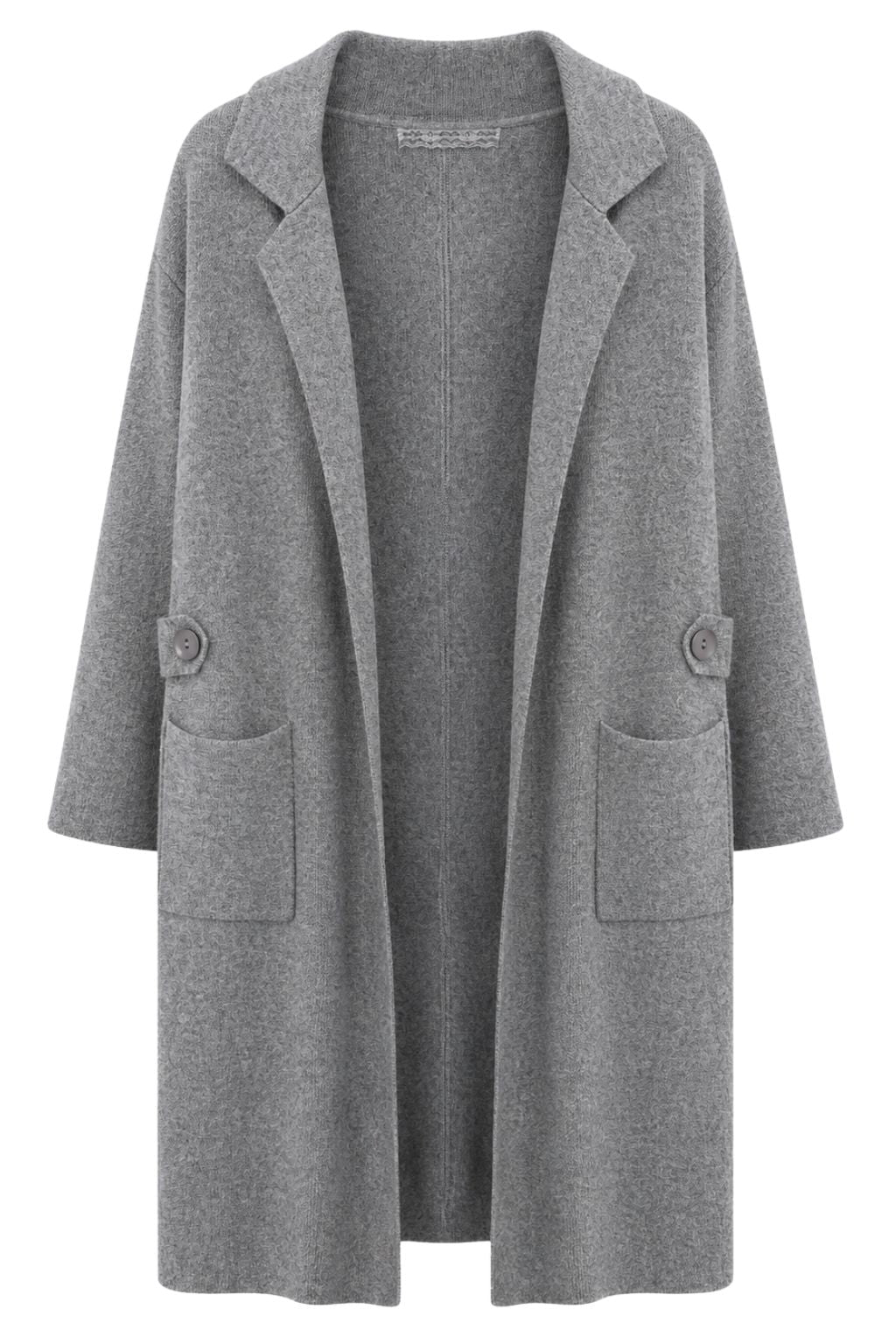 Long Cardigan "Cozy" grau, Gr. 36-42