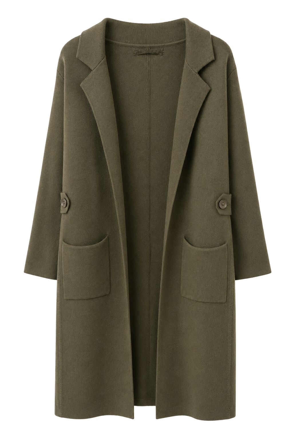 Long Cardigan "Cozy" oliv, Gr. 36-42