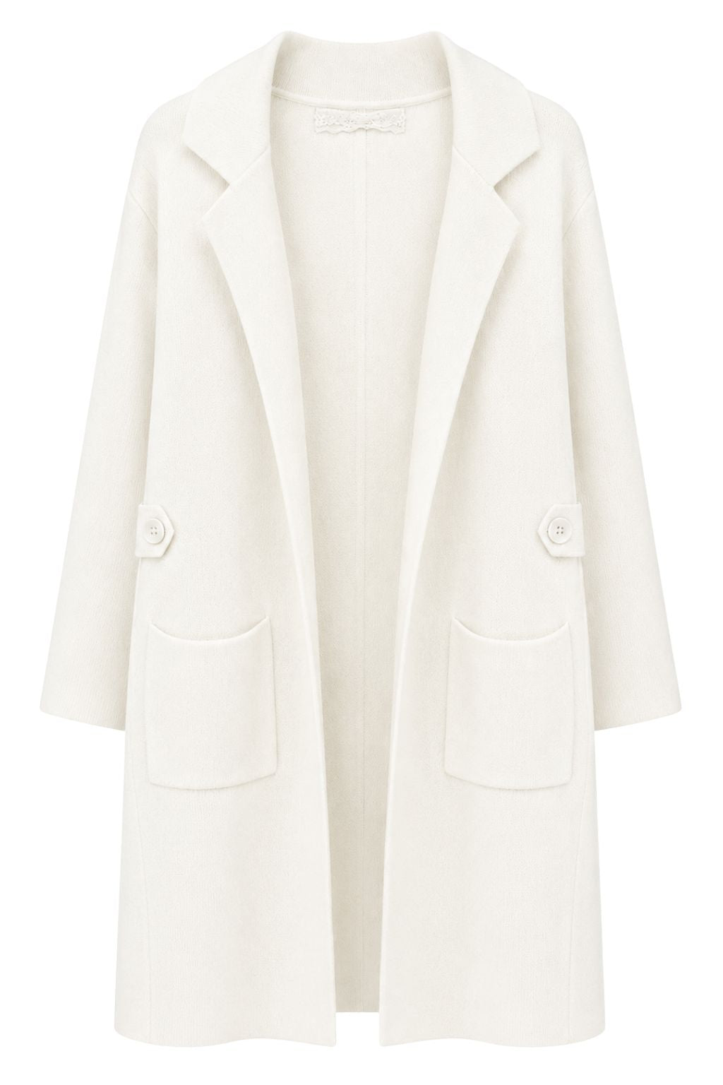 Long Cardigan "Cozy" wollweiß, Gr. 36-42