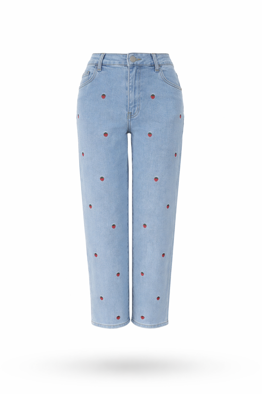 Mom Fit Jeans Erdbeere, Gr. 34-42