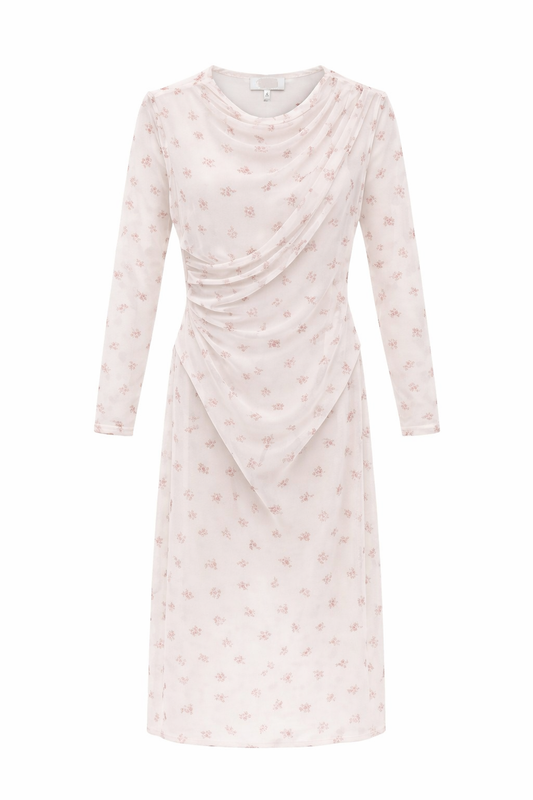 Mesh-Kleid Blumenprint, Gr. 34-38