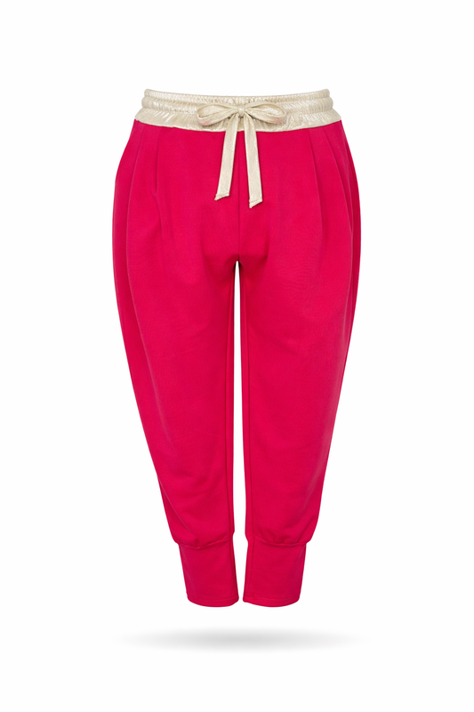 Damen Joggerpants mit Satinbund pink Gr. 36-42