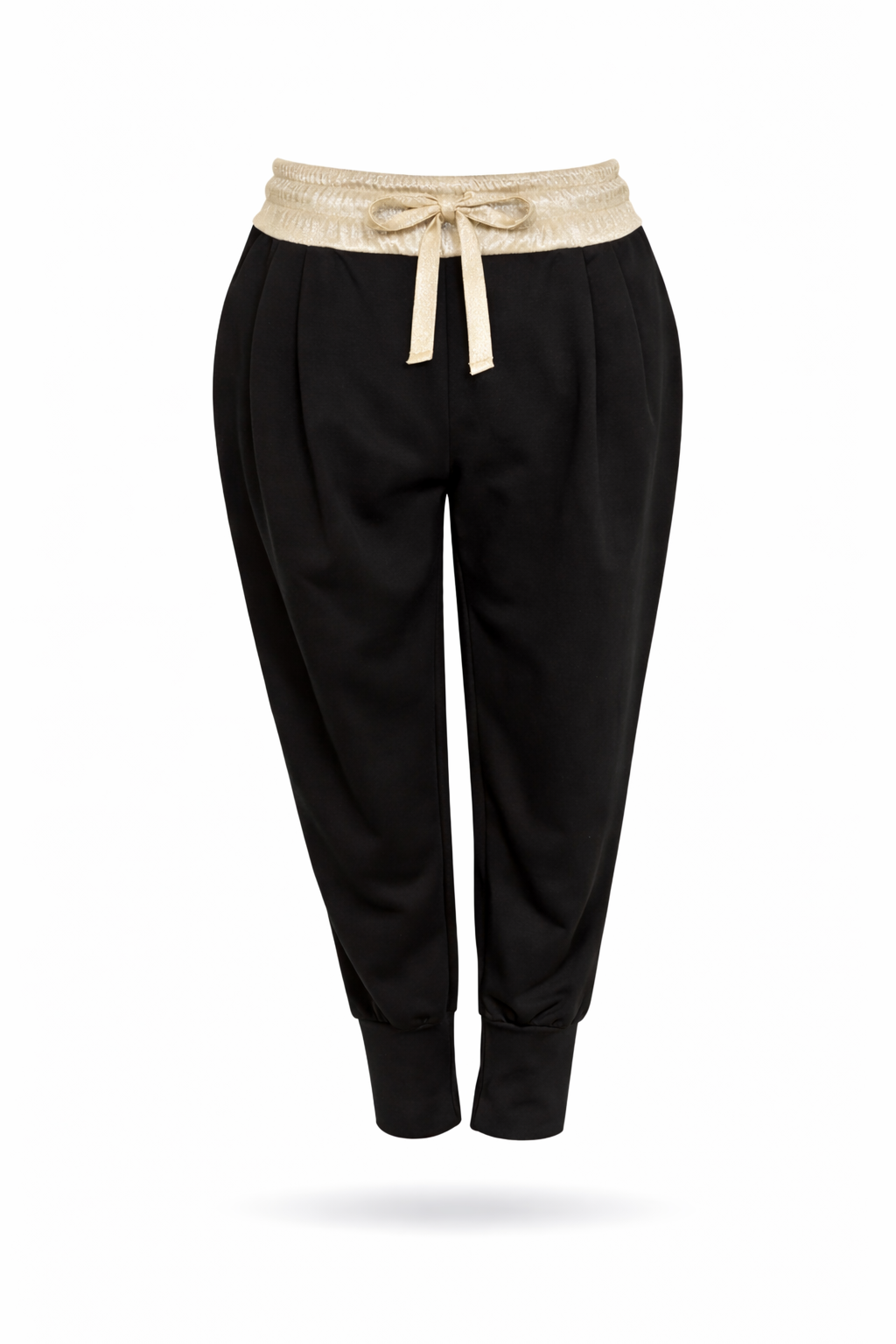 Damen Joggerpants mit Satinbund Gr. 36-42 schwarz