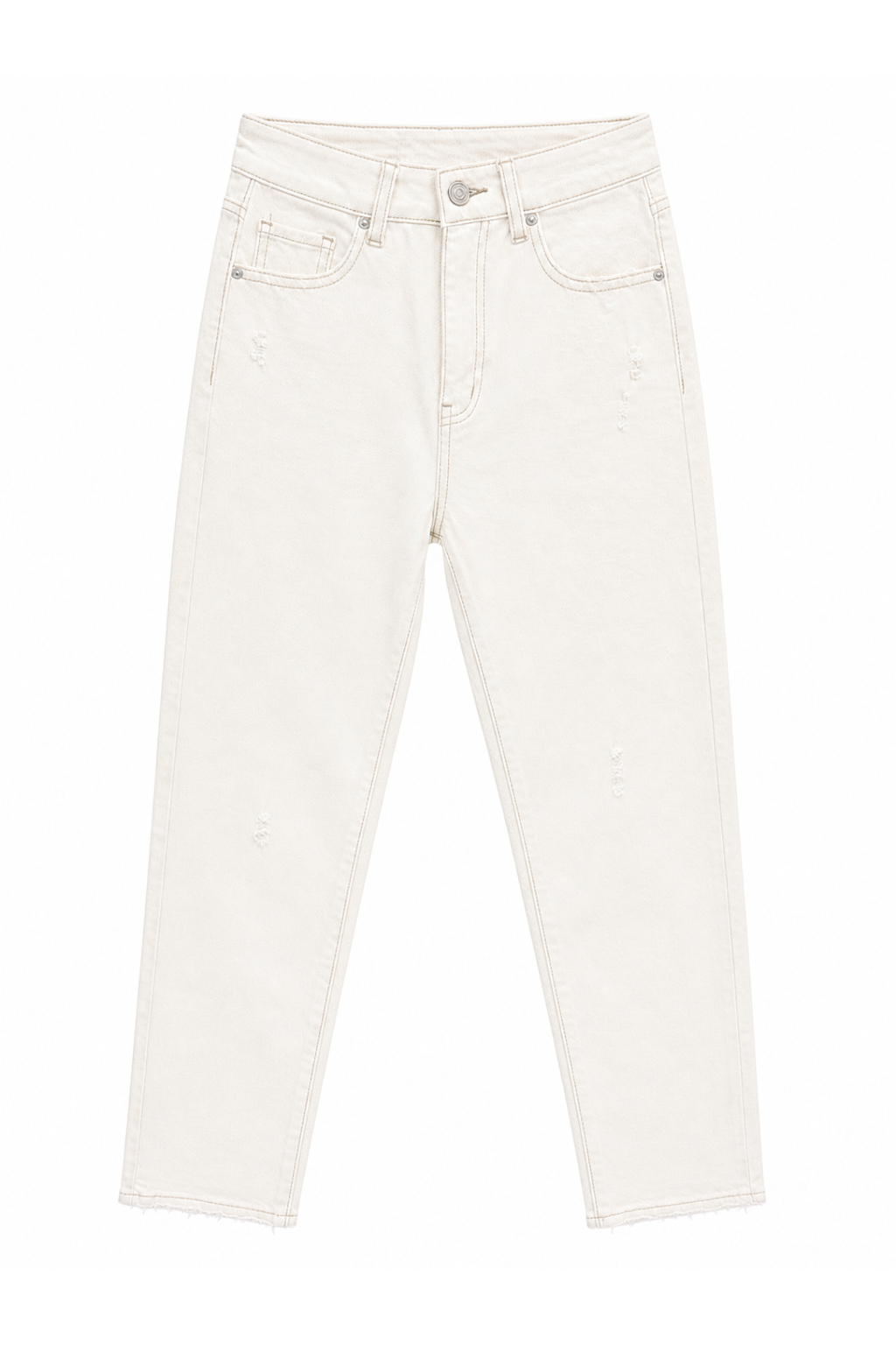 Mom fit Jeans cremeweiß, Gr. 34-42
