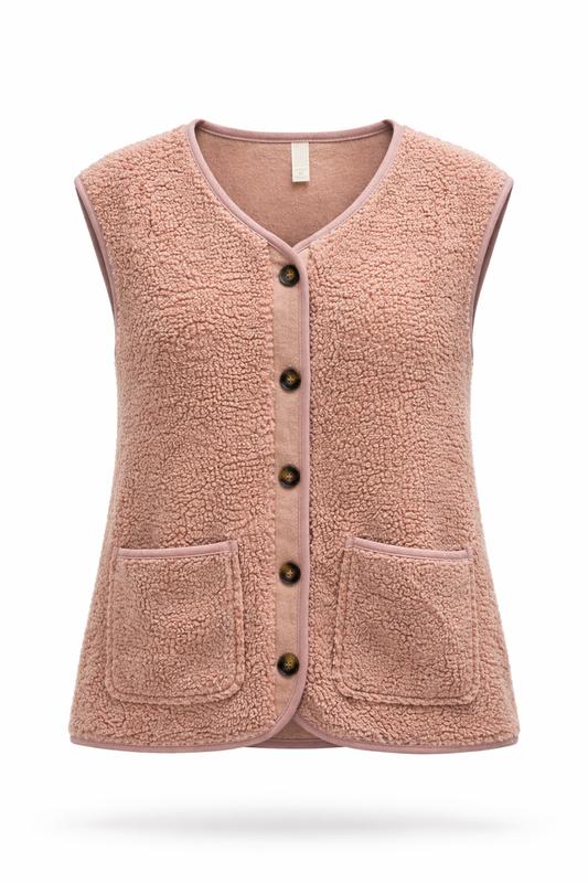 Teddyweste altrosa, Gr. 36-44