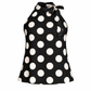 Blusentop mit Polka Dots & Schleifendetail schwarz/weiß, Gr. 36-42