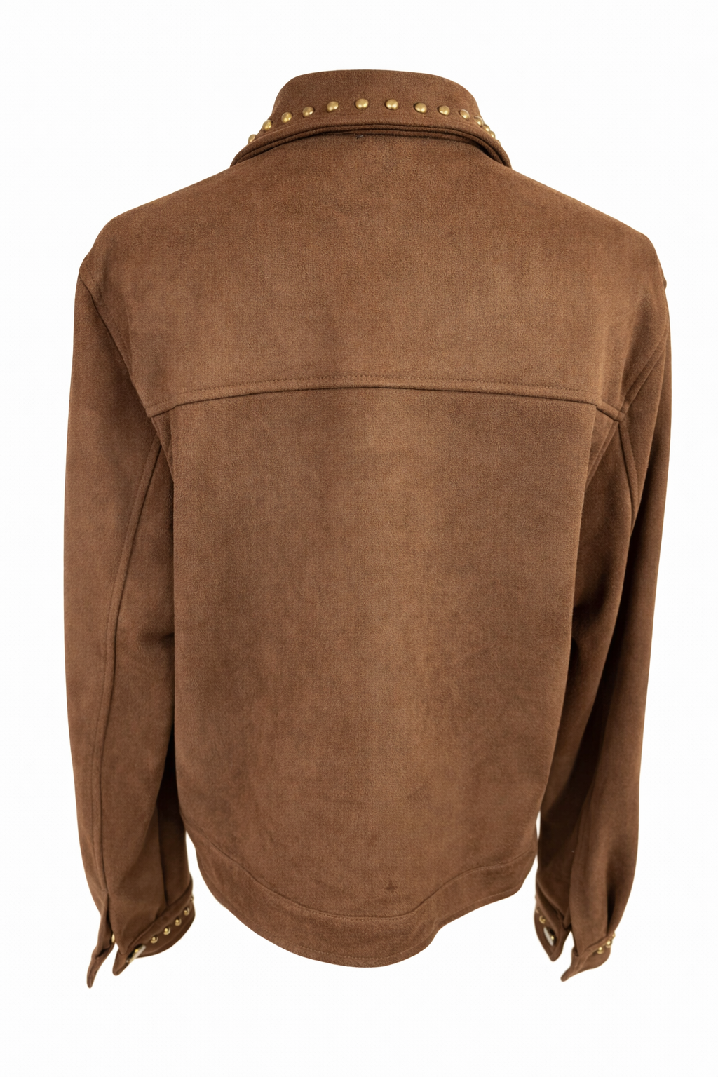 Jacke Wildlederoptik schokobraun, Gr. 36-42
