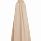 Maxikleid mit Neckholder beige, Gr. 38-44