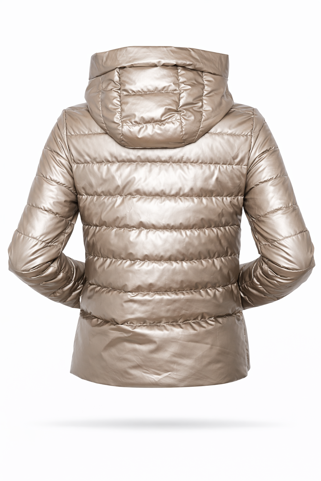 Steppjacke metallic taupe, Gr. 36-42