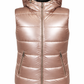 Steppweste kurz metallic roségold, Gr. 36-42