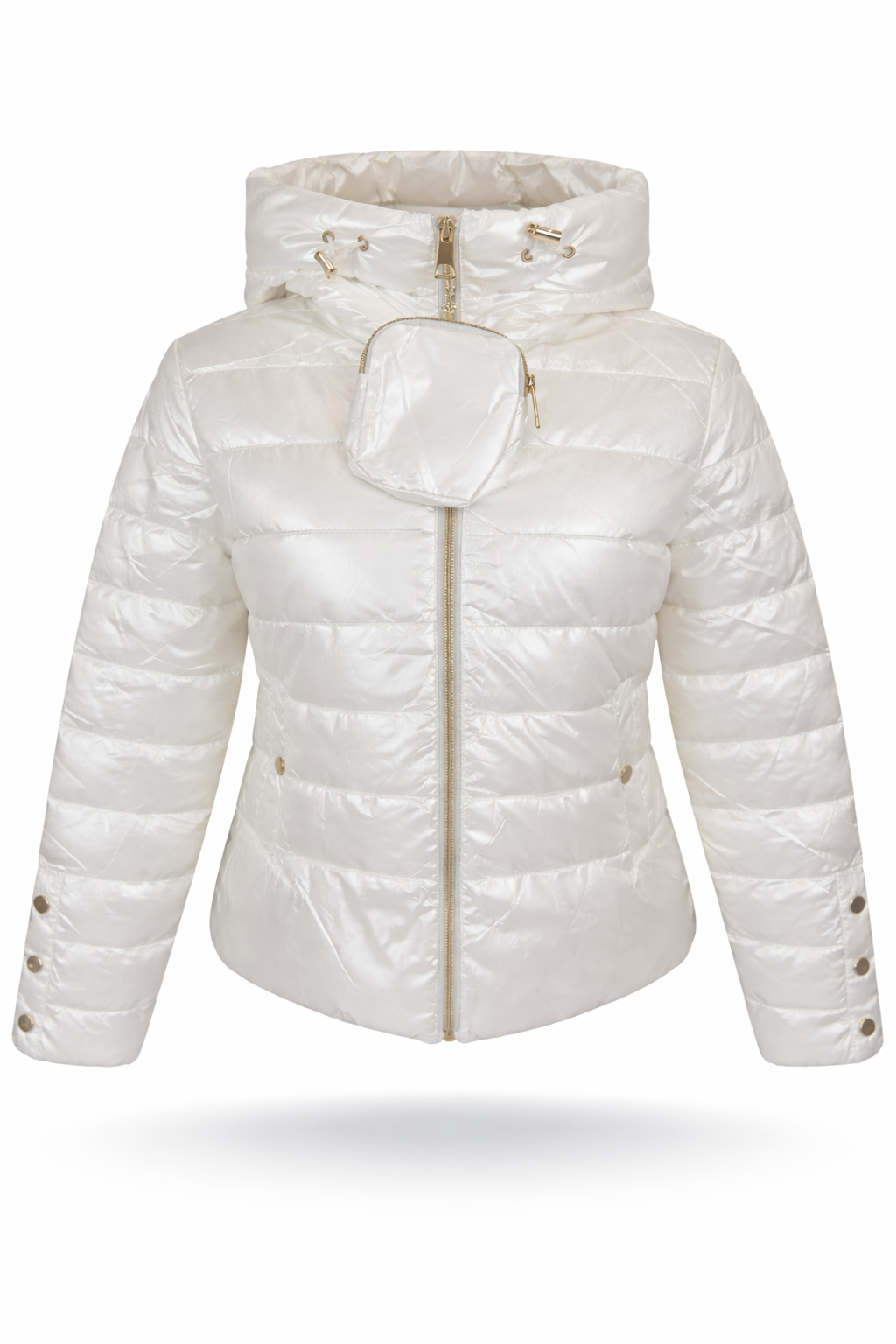 Steppjacke perlweiß, Gr. 36-42