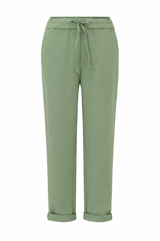 Bequeme Joggerpants mit elastischem Bund Matcha-grün,  Gr. 36-44