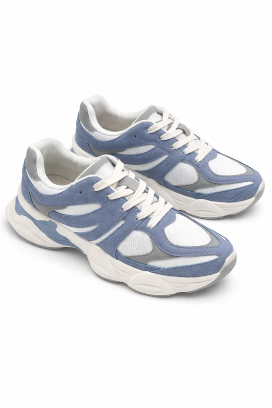 Chunky Sneaker hellblau/weiß, Gr. 36-41
