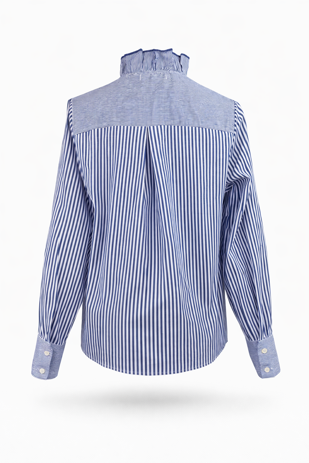 Streifenbluse mit Rüschen-Detail blau/weiß, Gr. 36-42