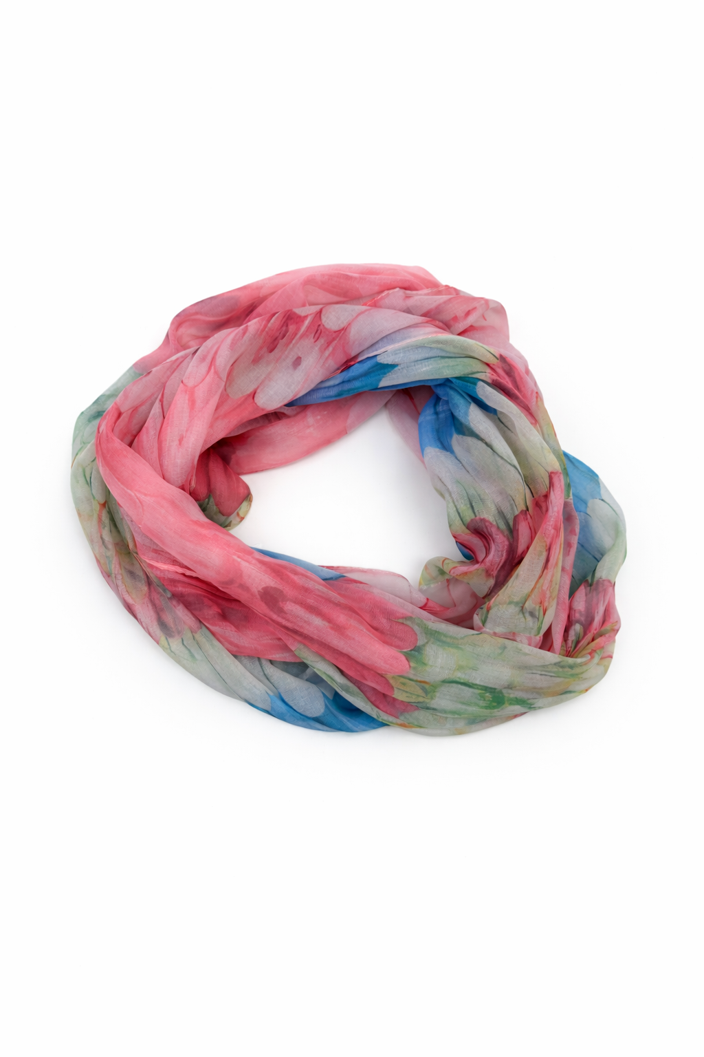 Loop-Schal in Watercolor-Optik pink