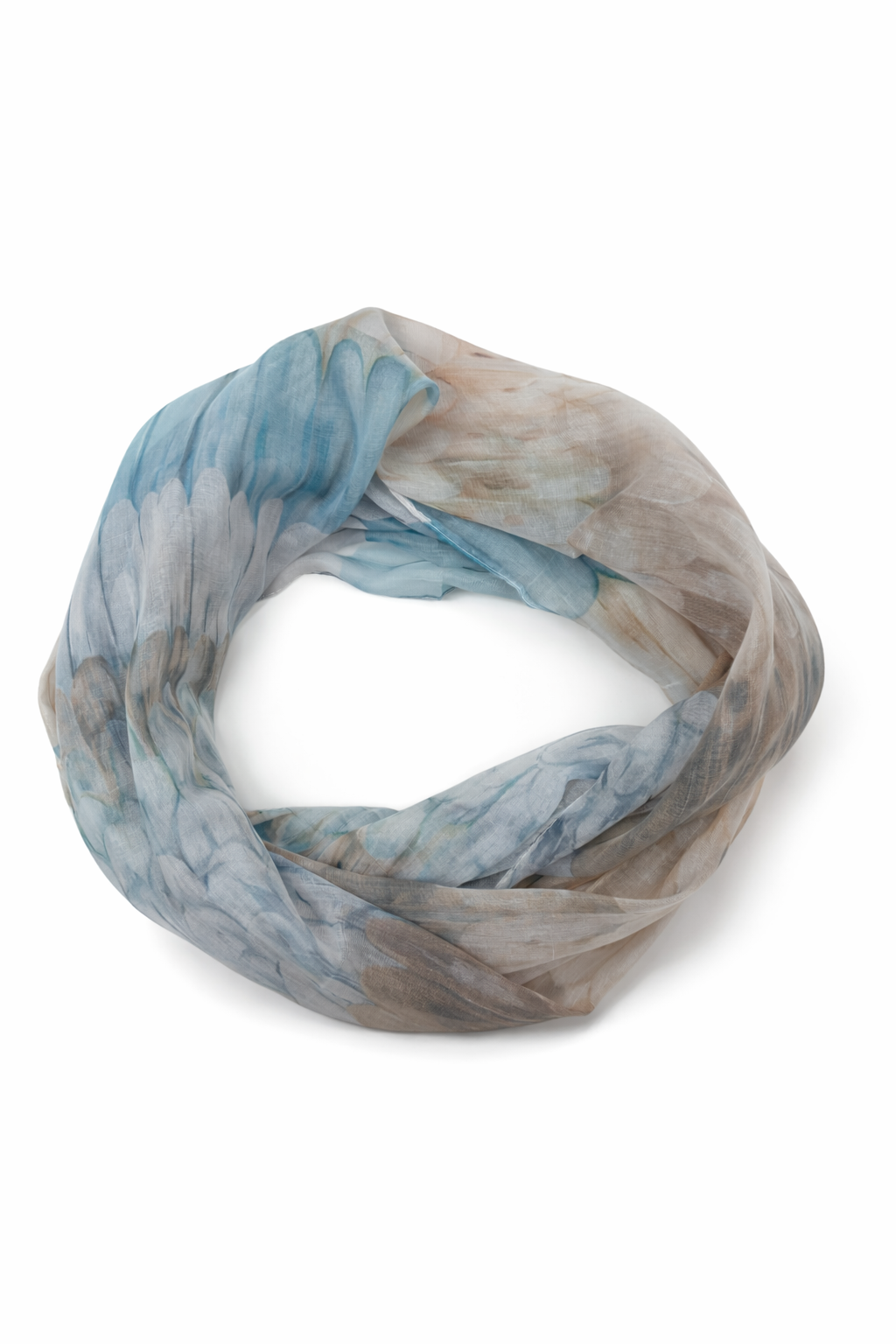 Loop-Schal in Watercolor-Optik taupe