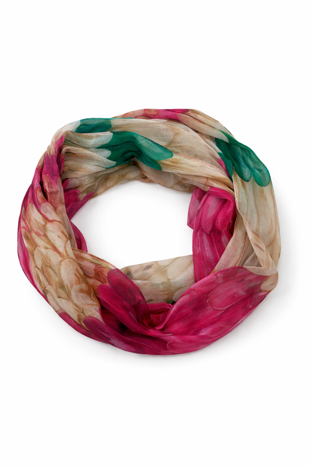 Loop-Schal in Watercolor-Optik fuchsia