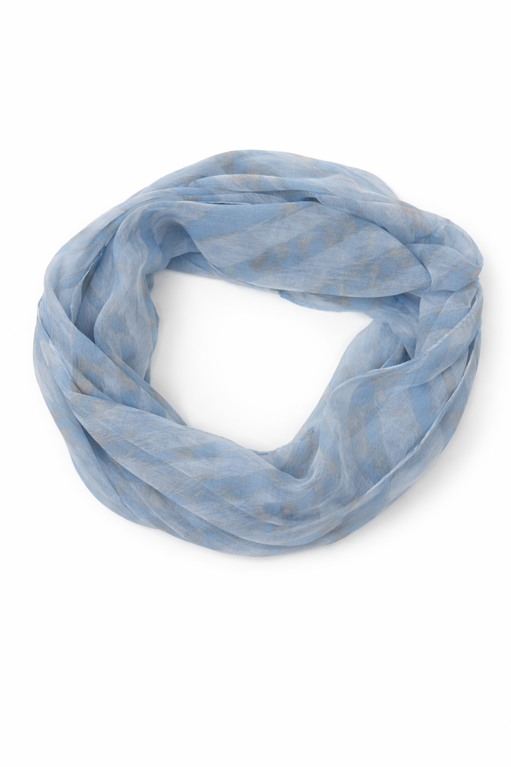 Loop-Schal im Aquarell-Wellenprint blau