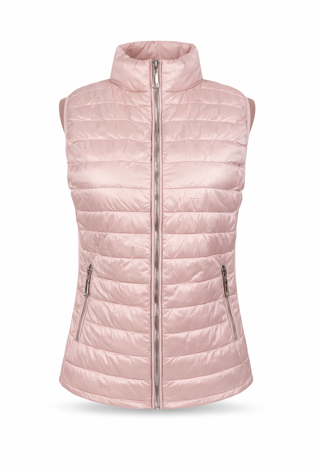 Leichte Steppweste mit Stehkragen rosa, Gr. 36-44