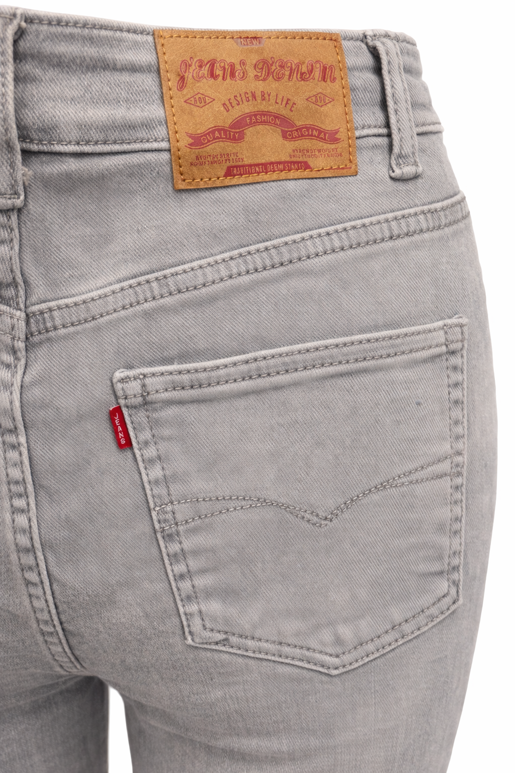 Slim Fit Jeans MBJ Damen – Skinny Jeans in grau Gr. 36-46